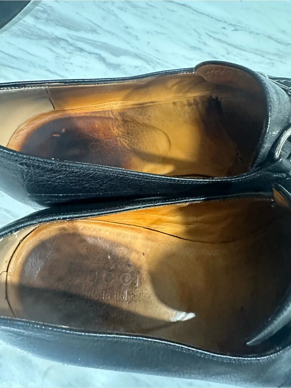 GUCCI Black Leather Men’s Bit Loafers